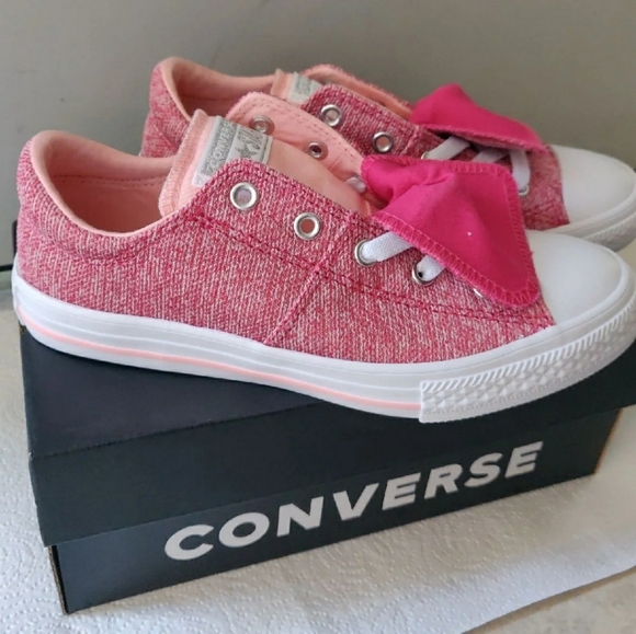 Converse CTAS Maddie ox big girl size 3 color pink  pop/storm - Picture 1 of 6